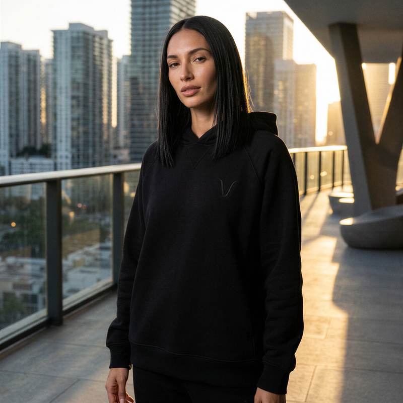 SILENT Oversized Hoodie & Jogger Set – Black | Women