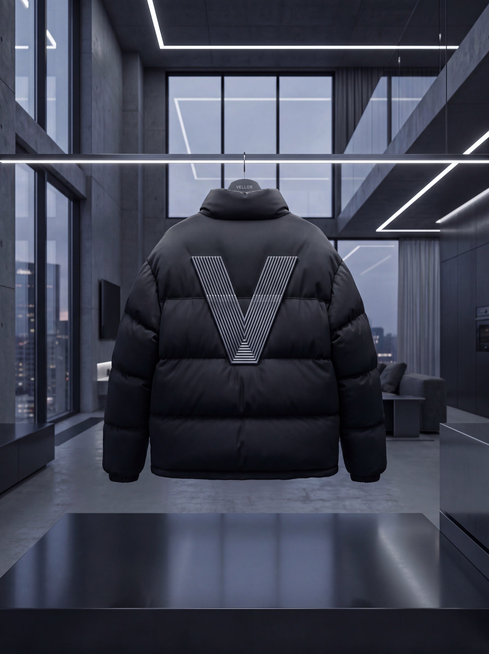 Lined V Puffer