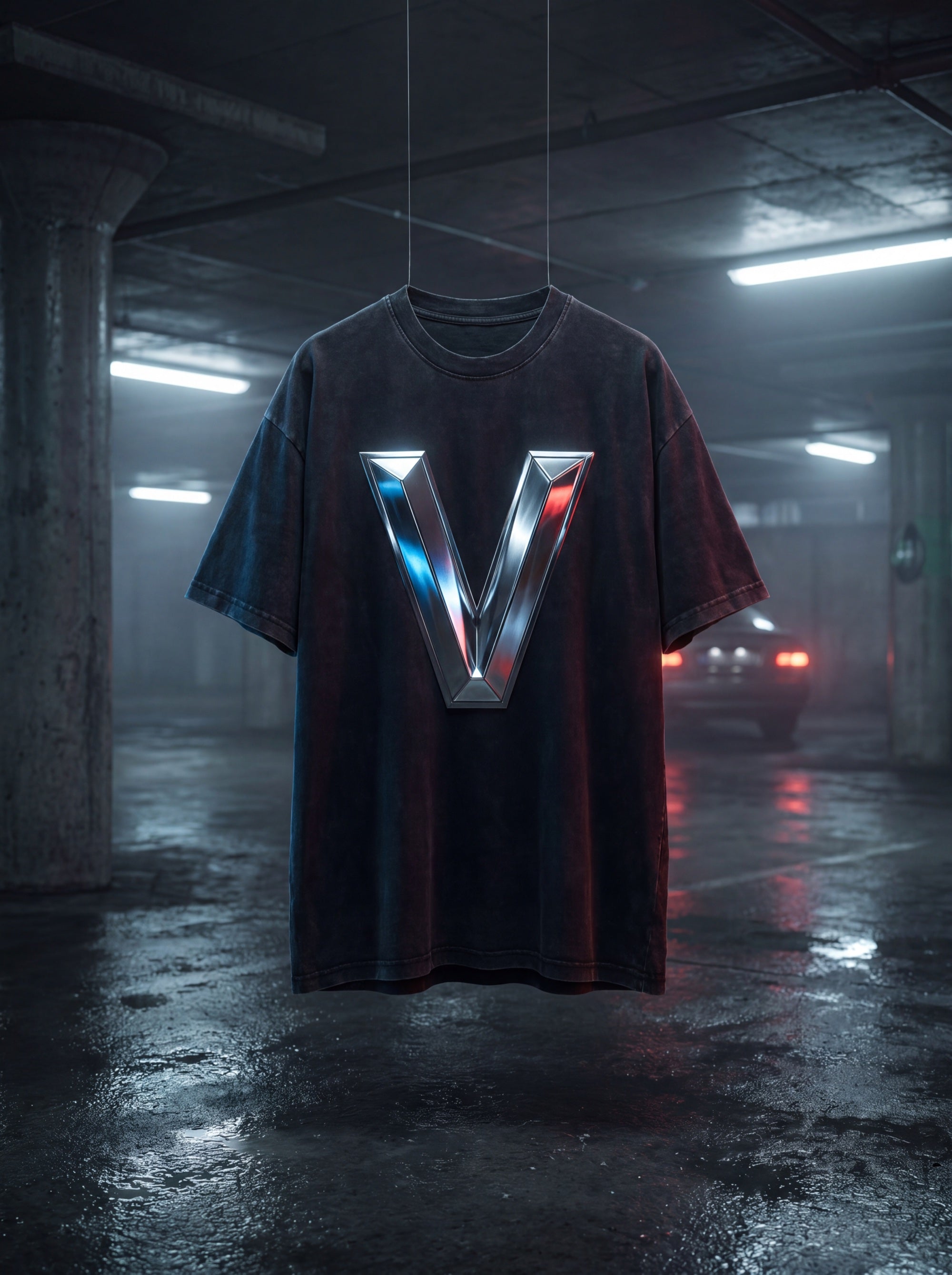 Chrome V Tee — Garage